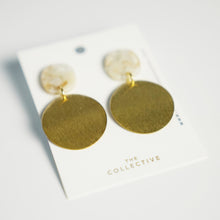 Genevieve Resin and Brass Earrings