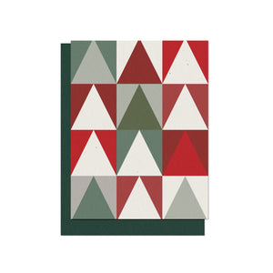 Geo Christmas Trees Blank Holiday Card