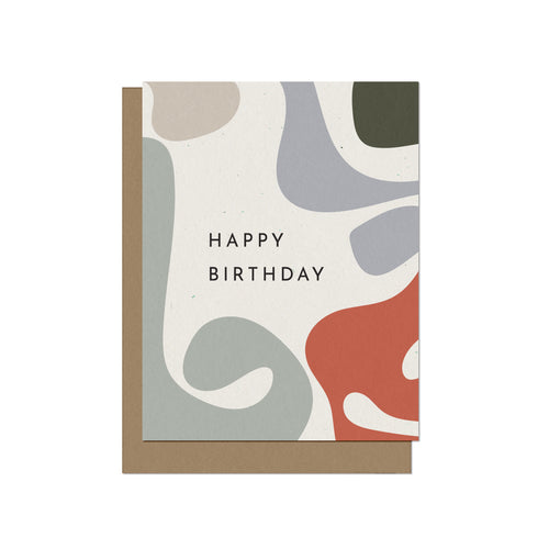 Happy Birthday Shapes Blank Card