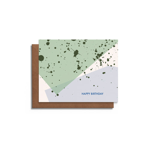Paint Splatter Blank Birthday Card