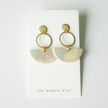 Hayden - Modern Crescent Porcelain Earrings