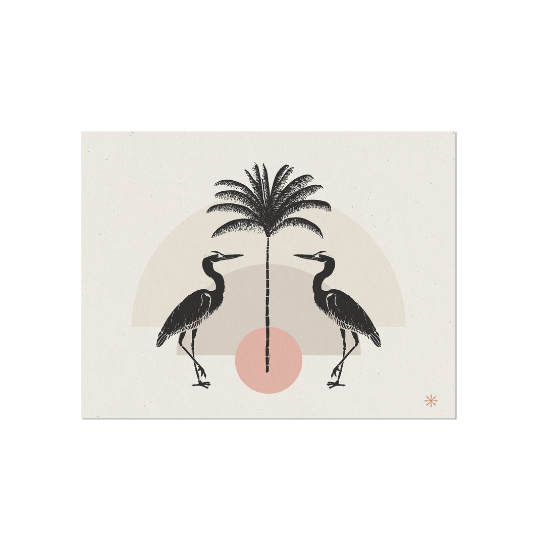 Two Herons Art Print