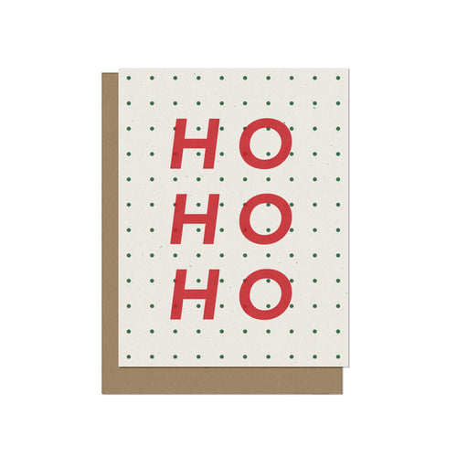 Ho Ho Ho Dots | Blank Christmas Card