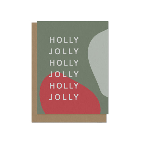 Holly Jolly Blank Holiday Card