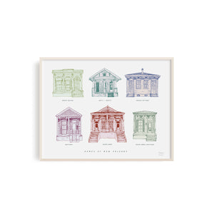 Homes of New Orleans -  Illustration Art Print