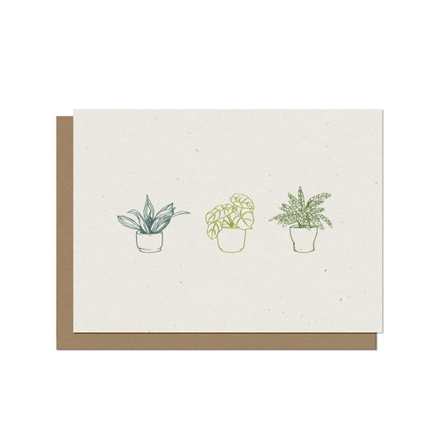 Houseplant Trio - Blank Card