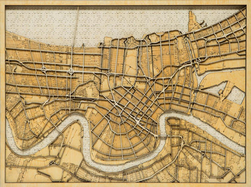 New Orleans Map Print by Catahoula Sign Co
