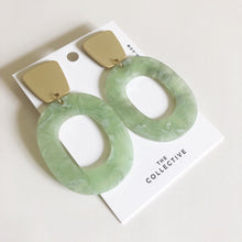 Sadie - Resin and Matte Gold Earrings
