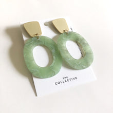 Sadie - Resin and Matte Gold Earrings