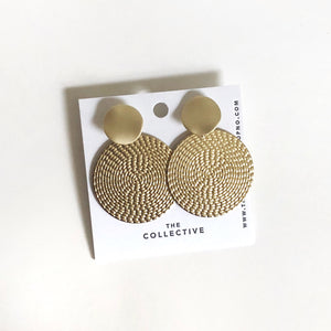 Luna - Circular Brass Earrings