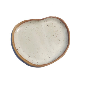 Lafitte - Medium Modern Ceramic Dish - White Unglazed Rim - No.1