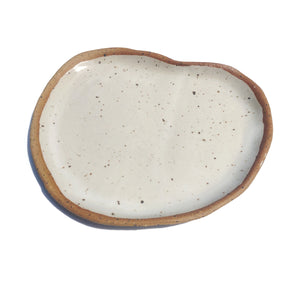 Lafitte - Medium Modern Ceramic Dish - White Unglazed Rim - No.1