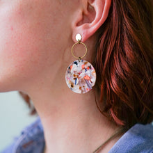 Isabel Acetate w/Gold Studs Earrings