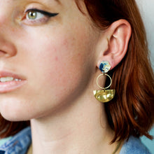 Josephine Raw Brass and Resin Earrings