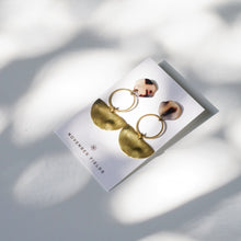 Josephine Raw Brass and Resin Earrings