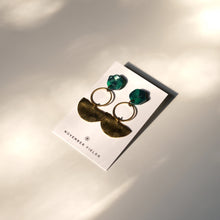 Josephine Raw Brass and Resin Earrings