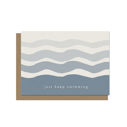 Keep Swimming Blank Encouragement Card