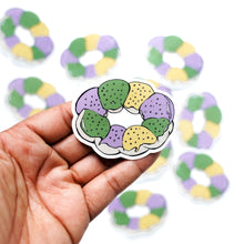 Mardi Gras King Cake Sticker