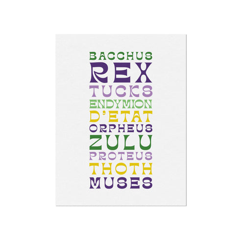 New Orleans Mardi Gras Krewes Illustration