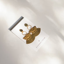 Lena Raw Brass Sunburst Earrings