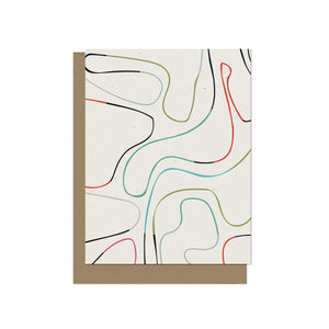 Wavy Lines Blank Card