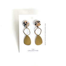 Louisa Organic Raw Brass with Resin Dangle Earrings