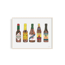 Louisiana Hot Sauces Illustration