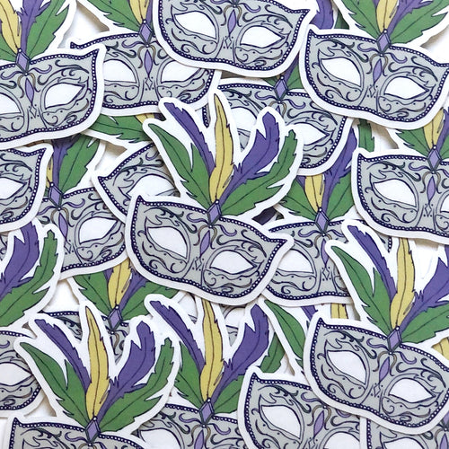Mardi Gras Mask Sticker