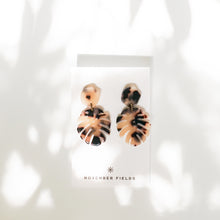 Leilani - Monstera + Tortoise Acetate Earrings