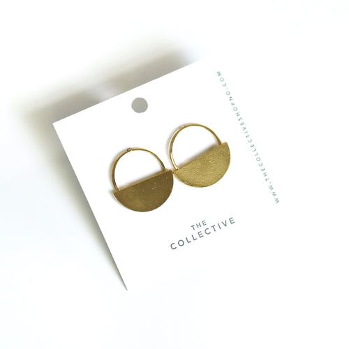 Mira Half Moon Plated Studs