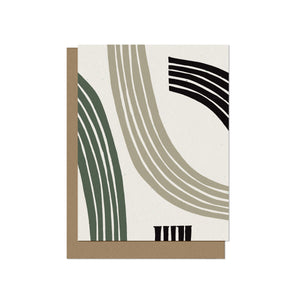 Mod Curved Lines Blank Card
