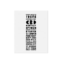 Nola Neighborhoods Typography Print