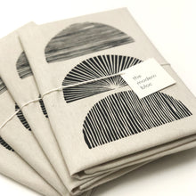 Trio Arches Tea Towel - Screen-Printed Natural Kitchen Towel