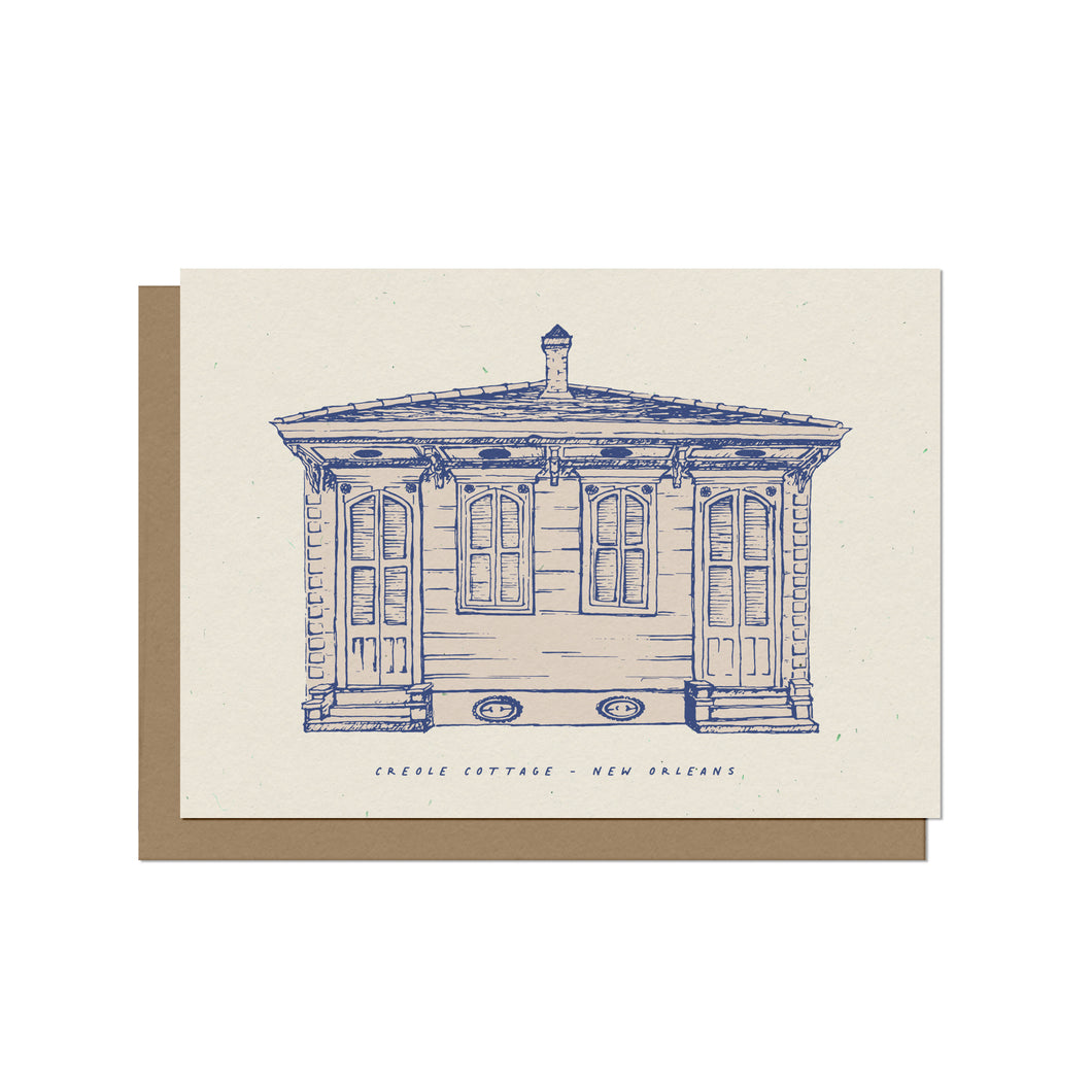 Creole Cottage - New Orleans Blank Card