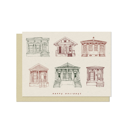 Holiday Homes of New Orleans | Blank Christmas Card