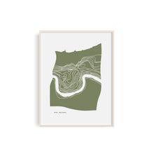 New Orleans Topography Map Art Print
