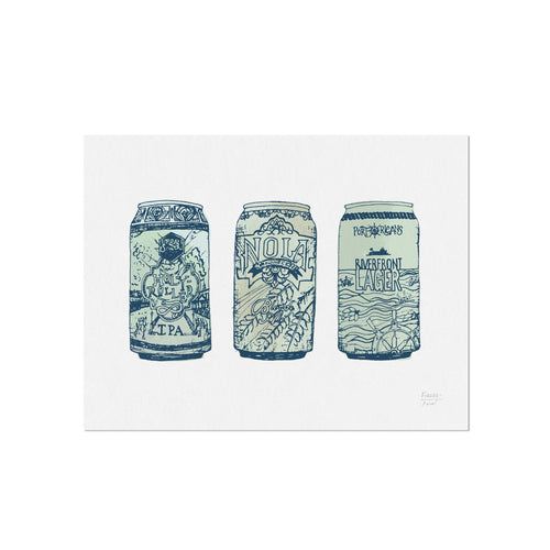 NOLA Breweries Beer Cans Art Print