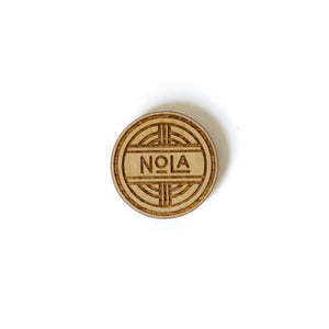 NOLA Circle Wooden Magnet
