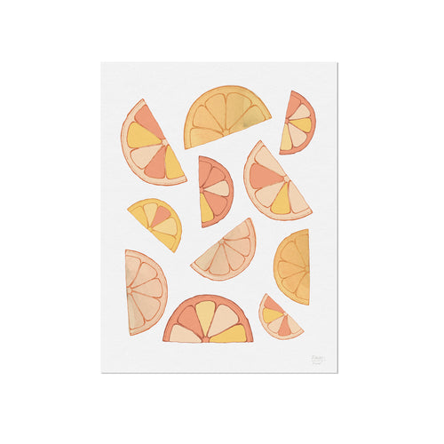 Orange Slices Fruit and Kitchen Art Print
