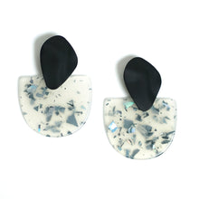 Oretha Matte Black + Acetate Earrings