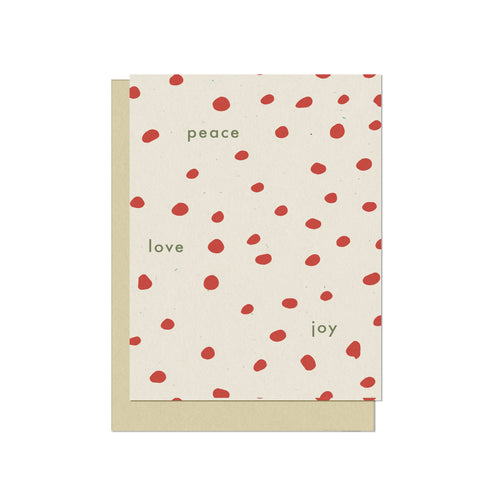Peace Love Joy | Blank Holiday Card