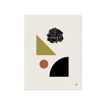 Peony with Floating Shapes Art Print
