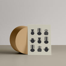 Ceramic Pots Letter-pressed Blank Card - Set of 5