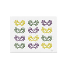Repeating Mardi Gras Mask Art Print