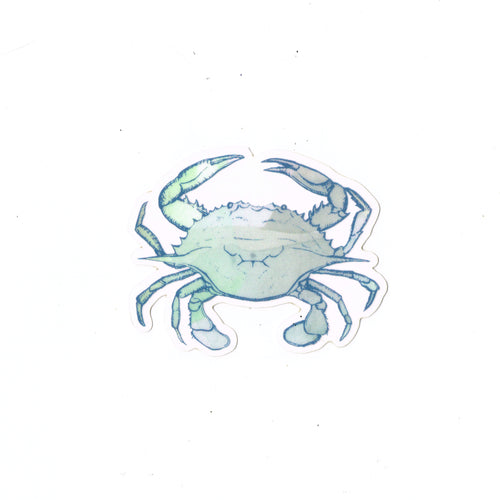 Colorful Crab Clear Sticker
