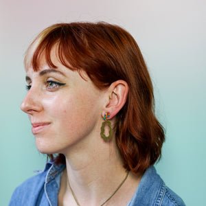 Shea Earrings - Fun Resin and Brass Earrings