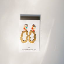 Shea Earrings - Fun Resin and Brass Earrings