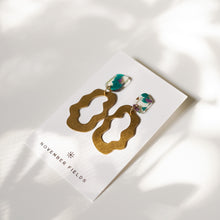 Shea Earrings - Fun Resin and Brass Earrings