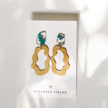 Shea Earrings - Fun Resin and Brass Earrings