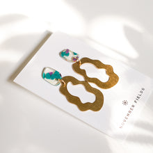 Shea Earrings - Fun Resin and Brass Earrings
